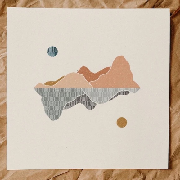 Boho Art Print “The Upside Down” 12” x 12” - Picture 2 of 2